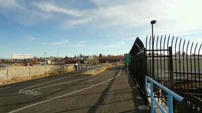 A bike trail off-ramp